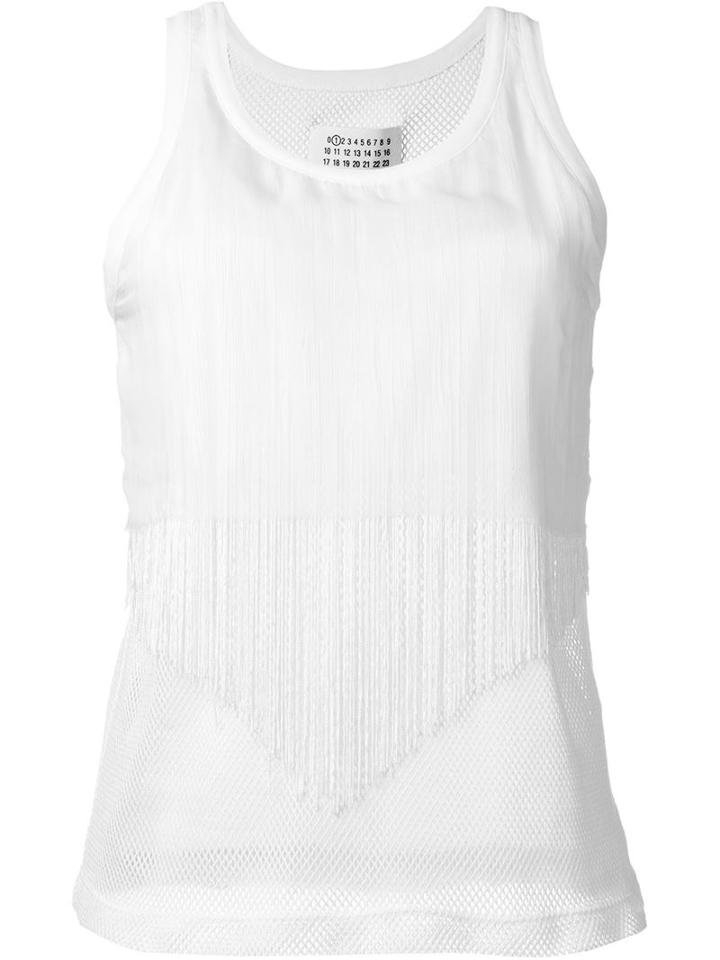 Maison Margiela Fringed Mesh Tank Top