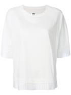 Mm6 Maison Margiela Pleated Trim T-shirt - White
