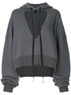 Unravel Project Cut Out Front Hoodie - Grey
