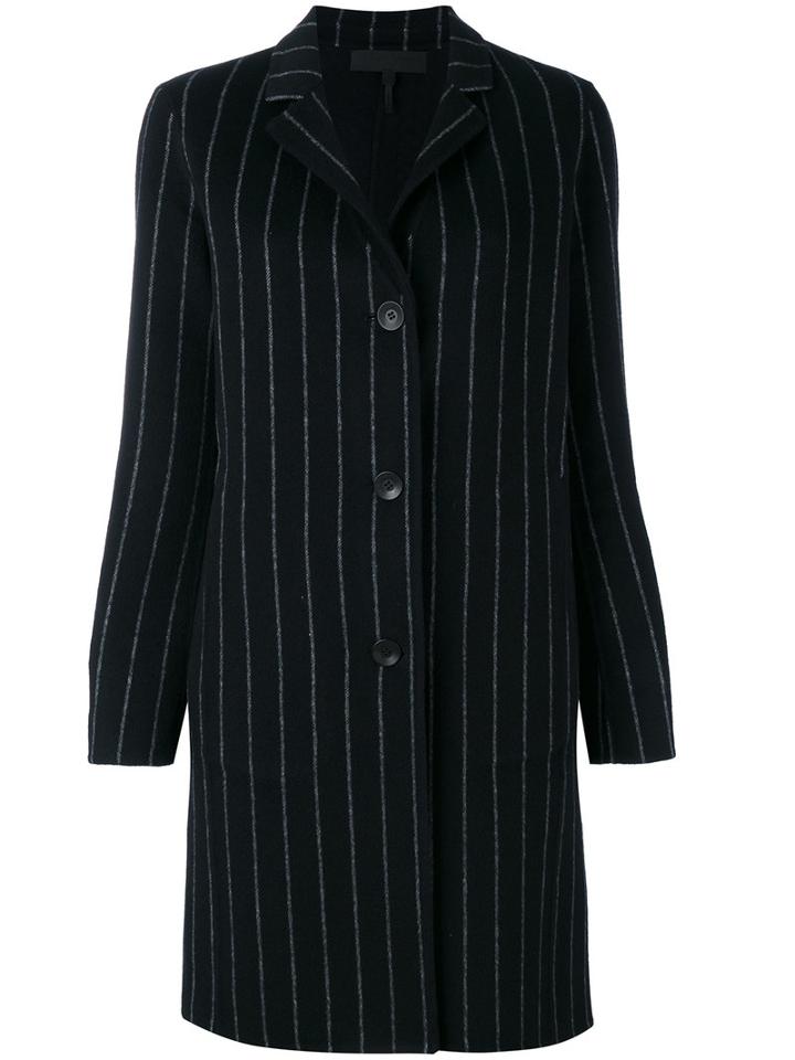Rag & Bone - Pinstripe Buttoned Coat - Women - Cashmere/wool - M, Black, Cashmere/wool