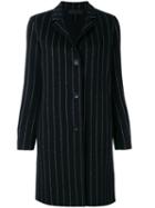 Rag & Bone - Pinstripe Buttoned Coat - Women - Cashmere/wool - M, Black, Cashmere/wool