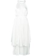 Parlor Pleated Layered Dress - White
