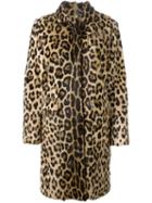Liska Leopard Print Coat, Women's, Size: Medium, Brown, Goat Fur