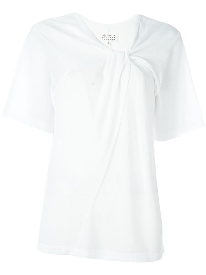 Maison Margiela Twist Detail T-shirt, Women's, Size: Large, White, Cotton