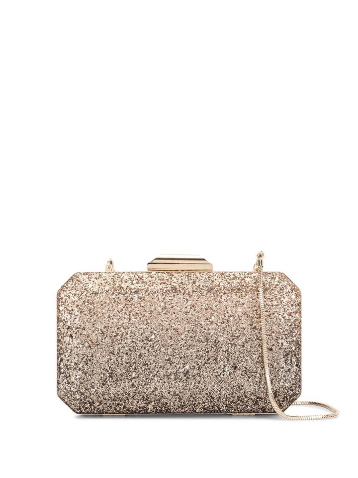 The Chic Initiative Diyala Glitter Clutch Bag - Gold
