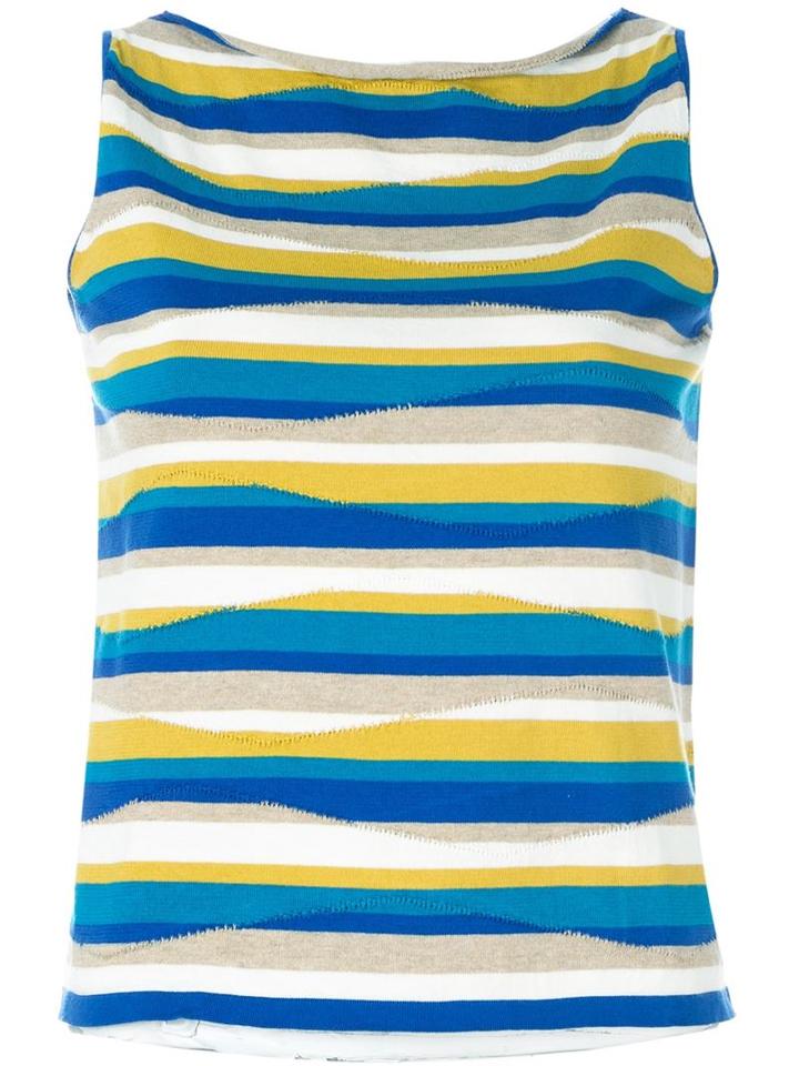 Roberto Collina Striped Paneled Knit Top