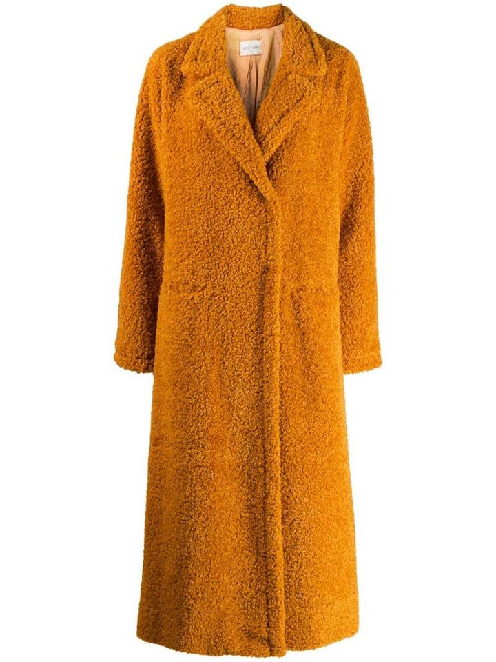 Forte Forte Oversized Faux-shearling Coat - Orange