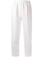 Forte Forte Cropped Straight-leg Trousers - White