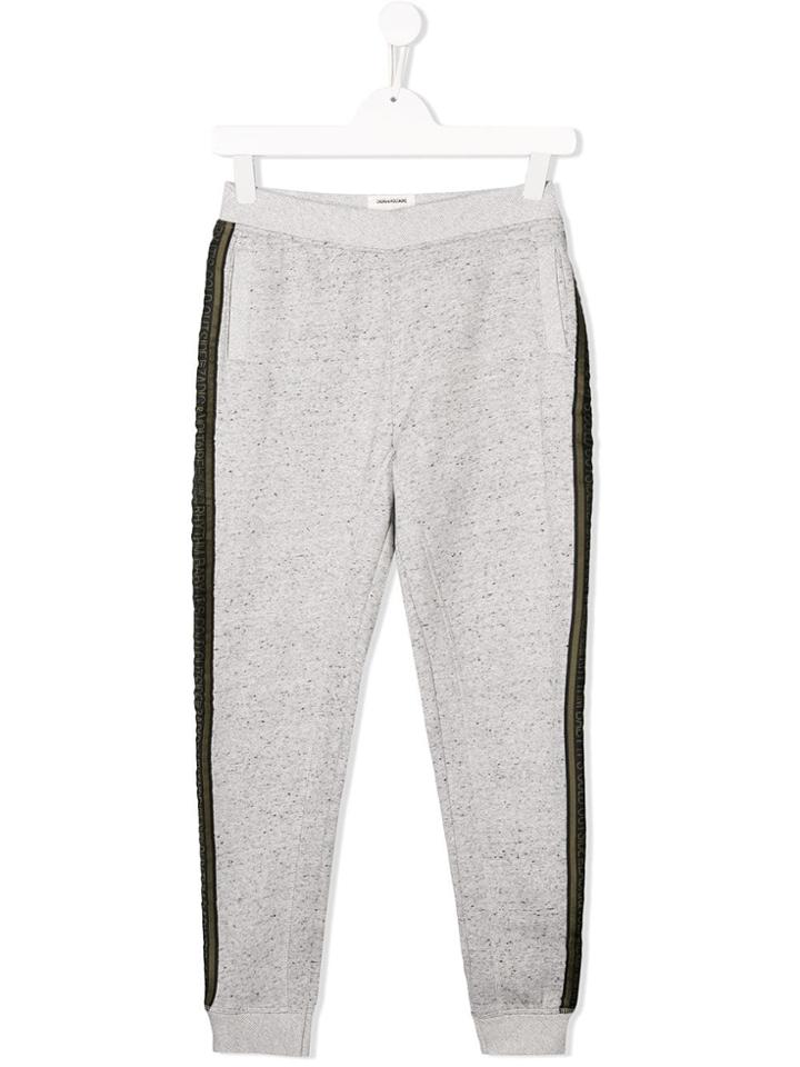Zadig & Voltaire Kids Side-stripe Track Trousers - Grey