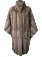 Liska 'margit' Coat, Women's, Size: Medium, Grey, Mink Fur
