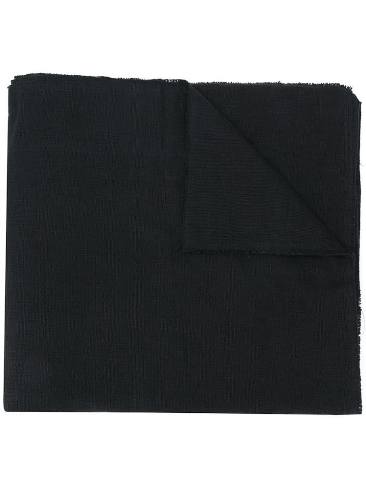 Army Of Me Frayed Edge Long Scarf - Black