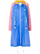 Mira Mikati Drawstring Colour Block Coat - Blue