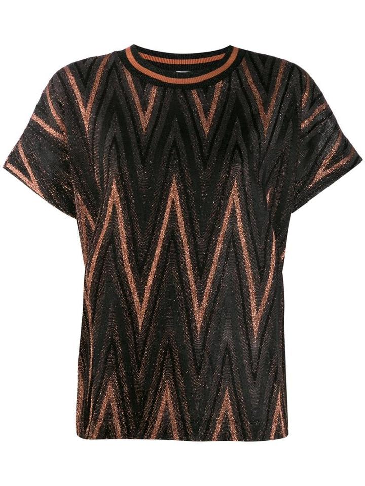 M Missoni Zigzag Glitter Top - Black