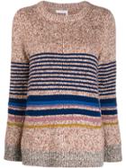See By Chloé Horizontal Knit Stripes Jumper - Neutrals