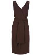 Yves Saint Laurent Vintage Scarf Tie Dress - Brown