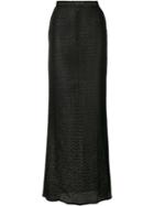 Walk Of Shame Brocade Maxi Skirt, Women's, Size: 42, Black, Viscose/polyester/lurex