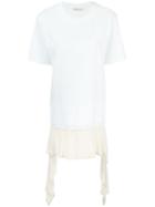Marni Layered Hem T-shirt, Women's, Size: 42, White, Cotton/spandex/elastane