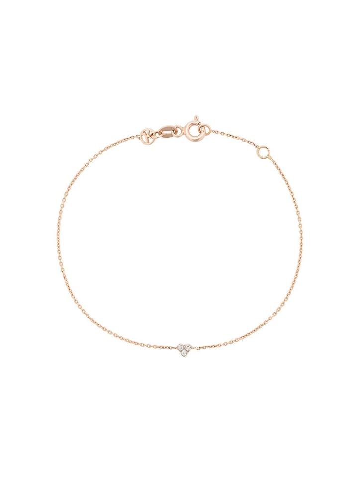 Kismet By Milka 14kt Rose Gold Triple Diamond Charm Bracelet