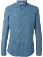 Michael Kors Geometric Print Shirt, Men's, Size: Medium, Blue, Cotton