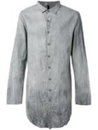 Crumpled Long Shirt - Men - Cotton/linen/flax - S, Grey, Cotton/linen/flax, Army Of Me