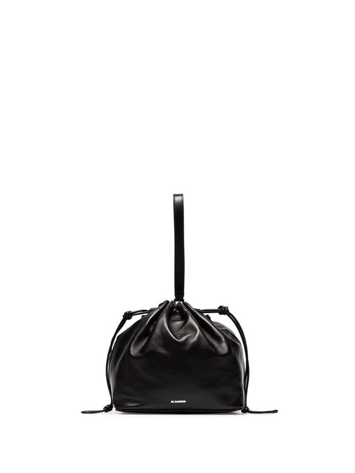 Jil Sander Drawstring Clutch Bag - Black