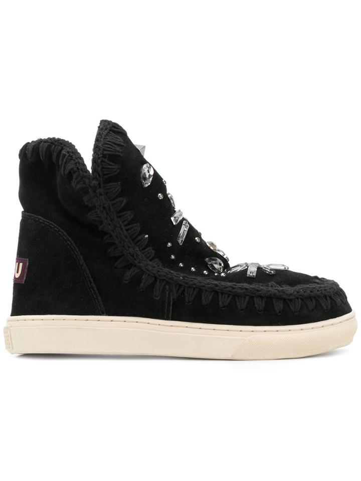 Mou Embellished Eskimo Boots - Black