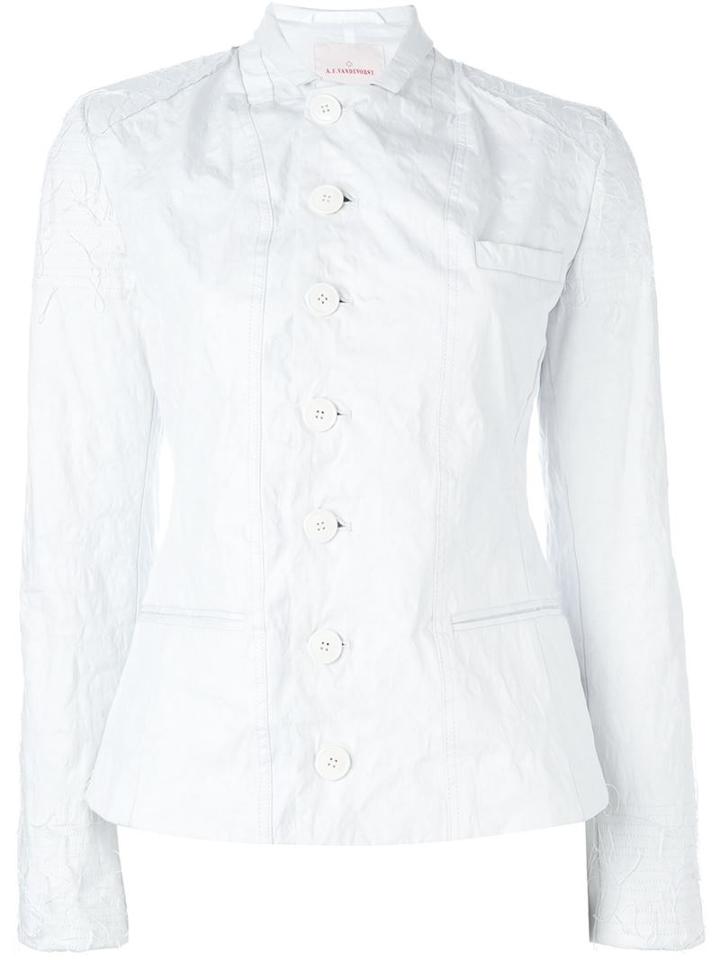 A.f.vandevorst '161 Blade' Blazer, Women's, Size: 36, White, Cotton/spandex/elastane