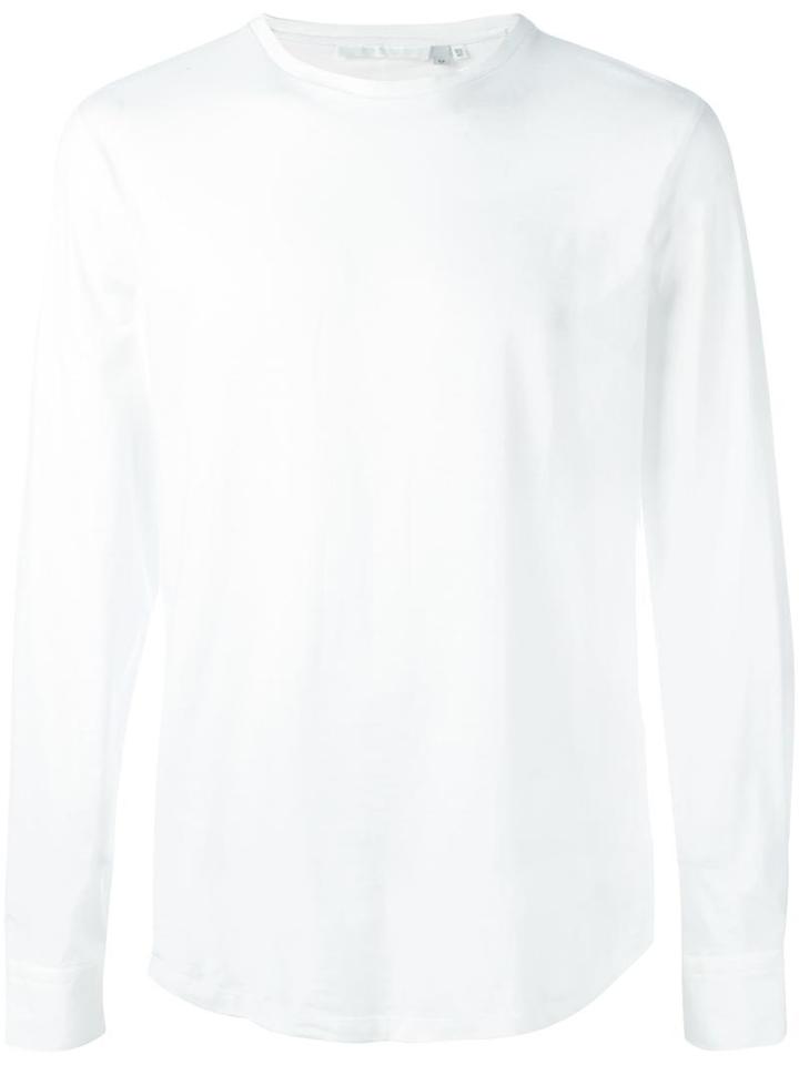 Neil Barrett Plain Buttonless Shirt, Men's, Size: 40, White, Cotton