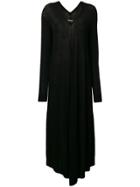 Mm6 Maison Margiela Flared V-neck Dress - Black