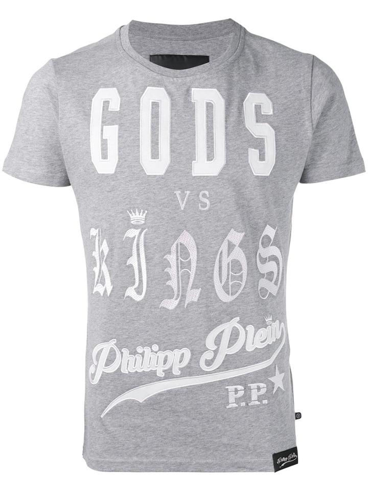 Philipp Plein Versus T-shirt, Men's, Size: Medium, Grey, Cotton