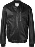Dondup Collarless Leather Jacket - Black