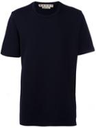 Marni Asymmetric Short Sleeved Sweatshirt, Men's, Size: 52, Blue, Polyamide/virgin Wool