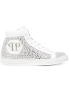 Philipp Plein Embellished Hi-top Sneakers