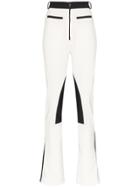 Mugler Colour-block Zip-detailed Straight-leg Trousers - White