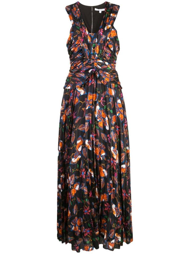 Derek Lam 10 Crosby Floral Print Maxi Dress - Black