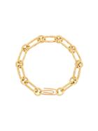 Aurelie Bidermann Hammered 18kt Gold Chain Bracelet - Metallic
