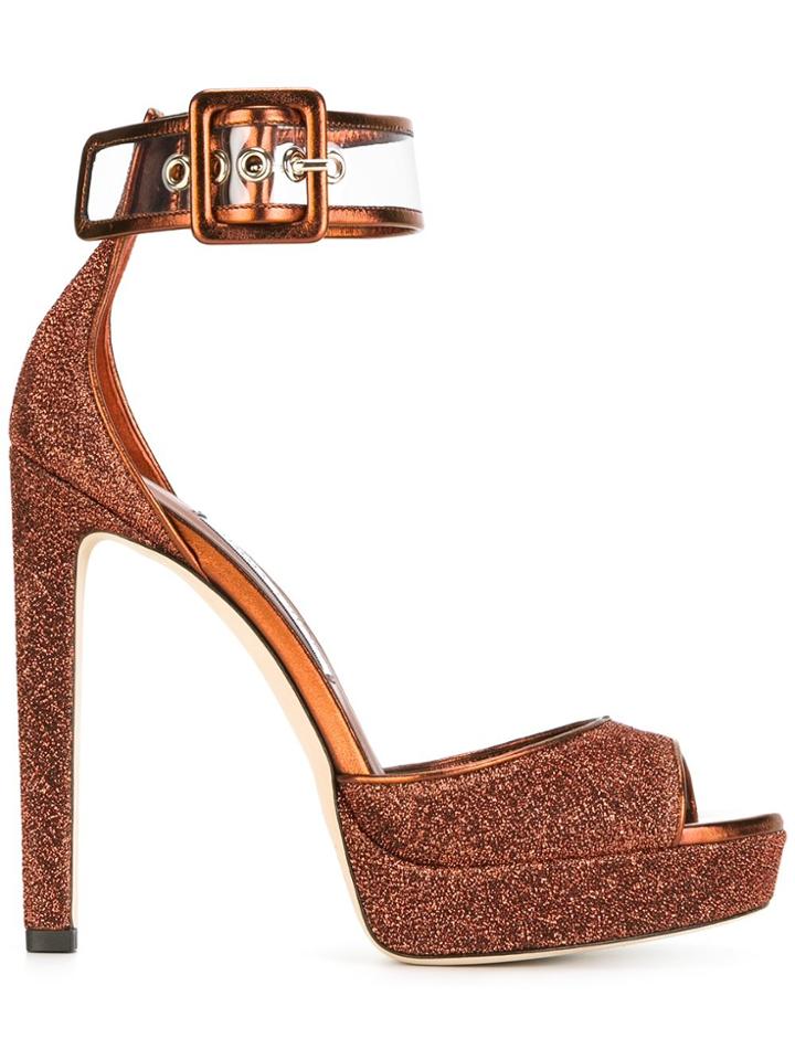 Jimmy Choo Mayner 130 Sandals - Yellow & Orange
