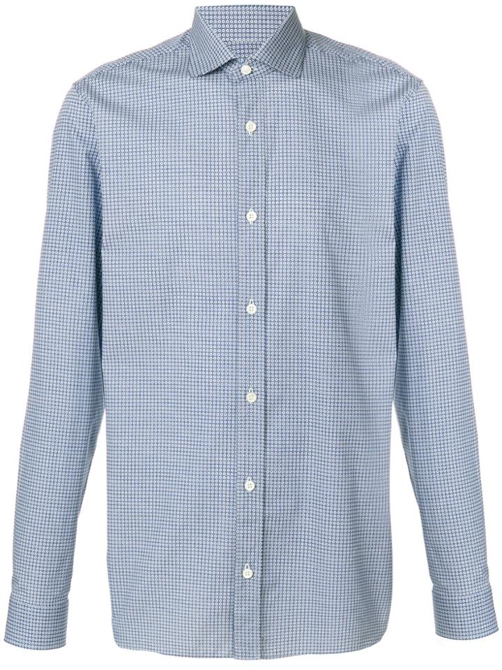Z Zegna Patterned Shirt - Blue
