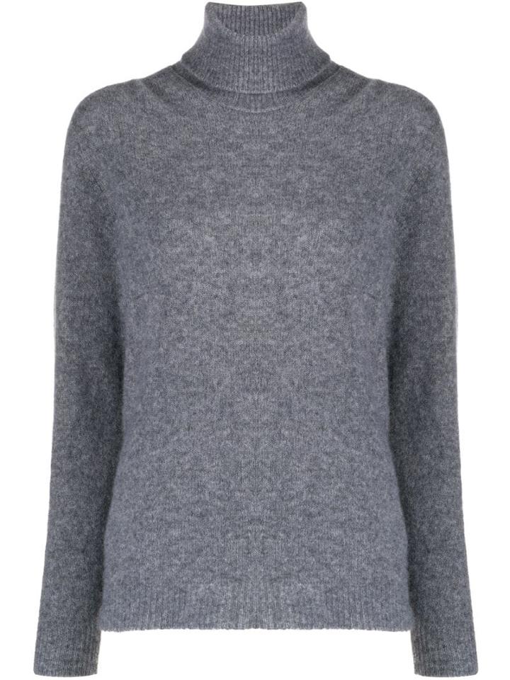 Roberto Collina Roll Neck Knitted Jumper - Grey