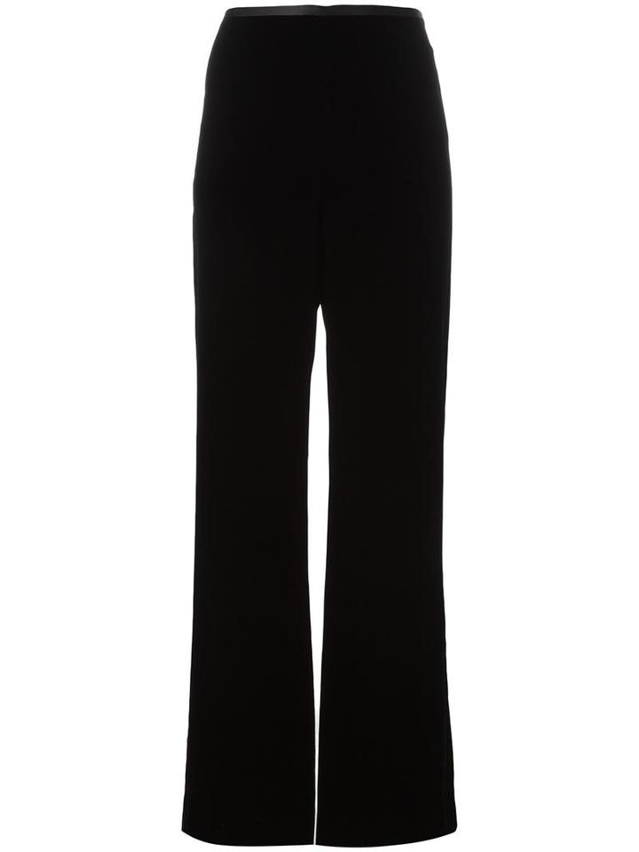 Armani Collezioni Straight Leg Trousers, Women's, Size: 42, Black, Polyester/spandex/elastane/cupro/viscose