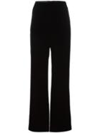 Armani Collezioni Straight Leg Trousers, Women's, Size: 42, Black, Polyester/spandex/elastane/cupro/viscose