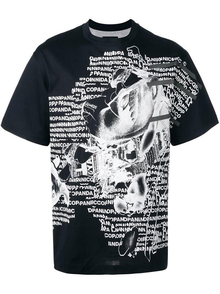 Nicopanda 'nicopanic' Negative Print T-shirt
