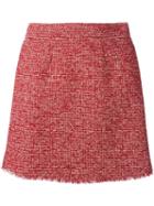 Philosophy Fringed Hem Tweed Skirt