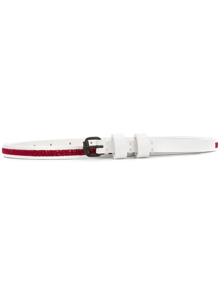 Haider Ackermann Thin Belt - White