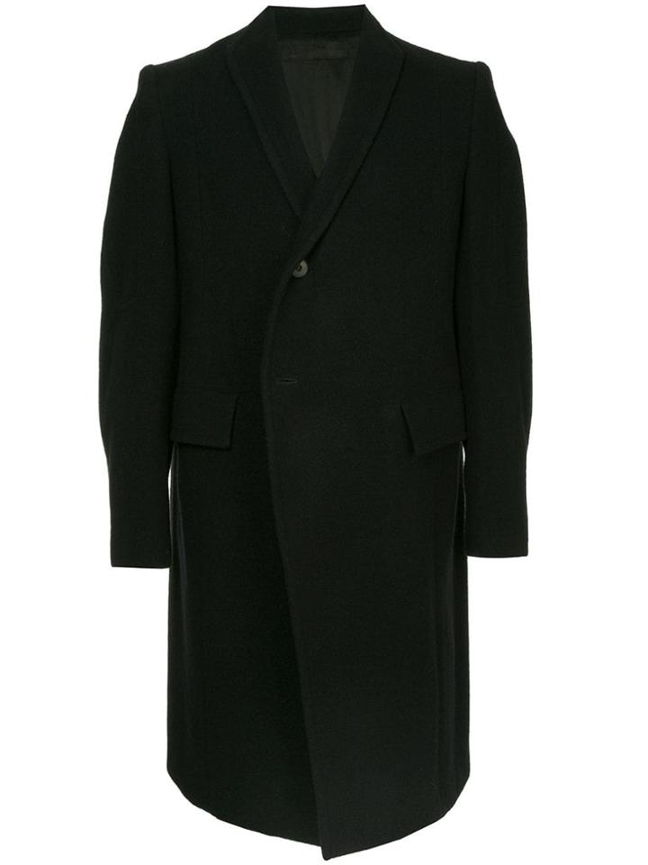 Julius Classic Single Breasted Coat - Black
