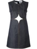 Courrèges Cut-off Detailing Denim Dress, Women's, Size: 38, Blue, Cotton