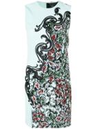 Versace Embroidered Shift Dress - Multicolour