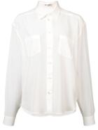 Saint Laurent Long Sleeved Blouse - White