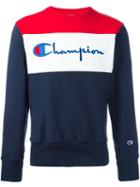 Champion Logo Sweatshirt, Men's, Size: Large, Blue, Cotton/polyester