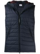Cp Company Hooded Goggle Gilet - Blue